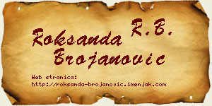 Roksanda Brojanović vizit kartica